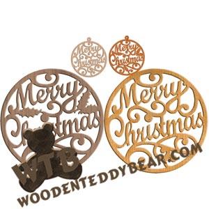 Merry Christmas Trivets with Ornaments fretwork scroll saw pattern |The Wooden Teddy Bear