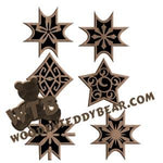 Ornament Set #7 fretwork scroll saw pattern |The Wooden Teddy Bear