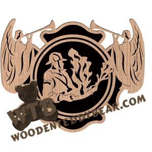 Firefighter & Angels fretwork scroll saw pattern |The Wooden Teddy Bear