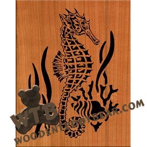Seahorse fretwork scroll saw pattern |The Wooden Teddy Bear