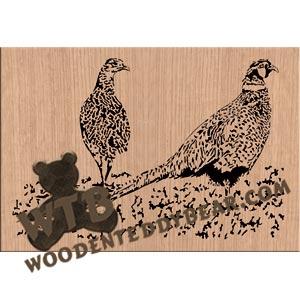 Pheasants fretwork scroll saw pattern |The Wooden Teddy Bear