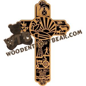 Farmer Cross fretwork scroll saw pattern |The Wooden Teddy Bear