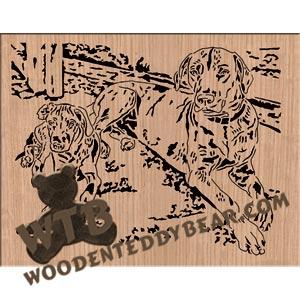 Ridgeback & Pup fretwork scroll saw pattern |The Wooden Teddy Bear