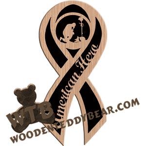 American Hero Freedom Ribbon fretwork scroll saw pattern |The Wooden Teddy Bear