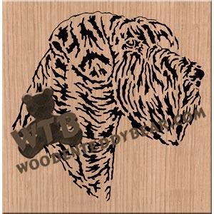 Giant Schnauzer Portrait fretwork scroll saw pattern |The Wooden Teddy Bear