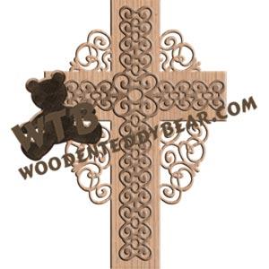Lace Overlay Cross fretwork scroll saw pattern |The Wooden Teddy Bear