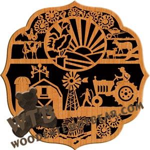 Farmer Plaque fretwork scroll saw pattern |The Wooden Teddy Bear