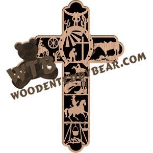 Cowboy Cross fretwork scroll saw pattern |The Wooden Teddy Bear