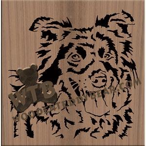 Border Collie fretwork scroll saw pattern |The Wooden Teddy Bear