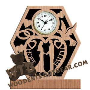 Wedding Clock fretwork scroll saw pattern |The Wooden Teddy Bear