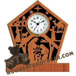 Nativity Clock fretwork scroll saw pattern |The Wooden Teddy Bear