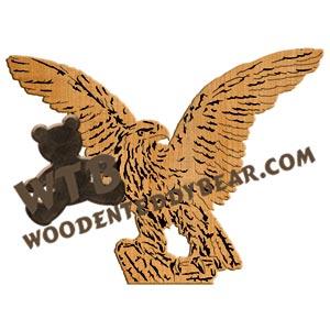 Eagle with Wings Spread fretwork scroll saw pattern |The Wooden Teddy Bear