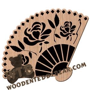 Fan Rose fretwork scroll saw pattern |The Wooden Teddy Bear