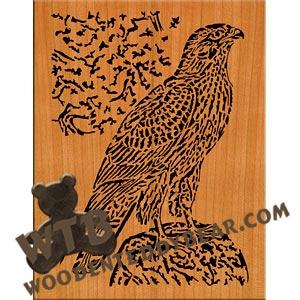 Eleonora's Falcon fretwork scroll saw pattern |The Wooden Teddy Bear