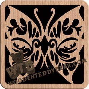 Butterfly Trivet #3 fretwork scroll saw pattern |The Wooden Teddy Bear