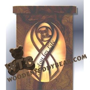 Relay for Life Night Light fretwork scroll saw pattern |The Wooden Teddy Bear