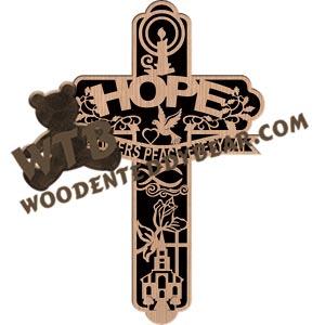 HOPE Cross fretwork scroll saw pattern |The Wooden Teddy Bear