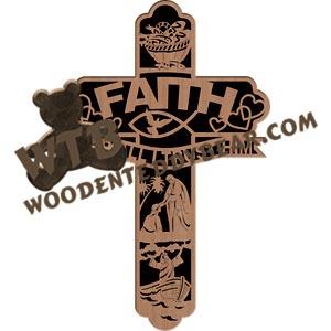 FAITH Cross fretwork scroll saw pattern |The Wooden Teddy Bear