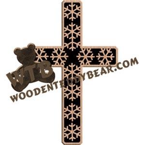 Snowflake Cross fretwork scroll saw pattern |The Wooden Teddy Bear