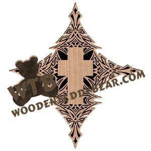 Arrow Cross fretwork scroll saw pattern |The Wooden Teddy Bear