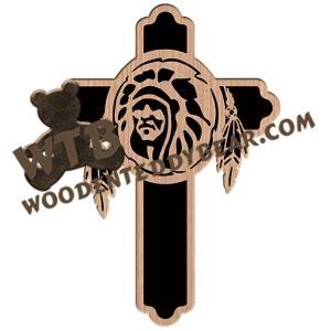 Native American Cross fretwork scroll saw pattern |The Wooden Teddy Bear