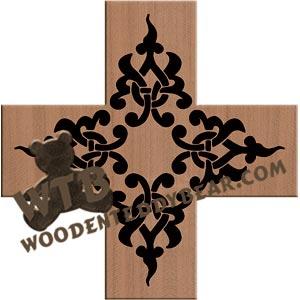 Celtic Quadrant Cross fretwork scroll saw pattern |The Wooden Teddy Bear