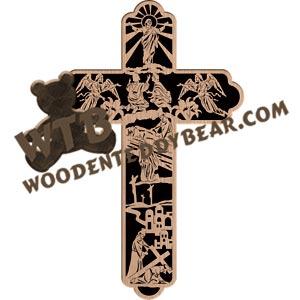 Ascension Cross fretwork scroll saw pattern |The Wooden Teddy Bear