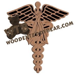 Cancer Caduceus fretwork scroll saw pattern |The Wooden Teddy Bear