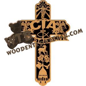 CIA Cross fretwork scroll saw pattern |The Wooden Teddy Bear