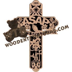 ASAP Cross fretwork scroll saw pattern |The Wooden Teddy Bear