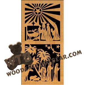 Window Plaque Nativity fretwork scroll saw pattern |The Wooden Teddy Bear