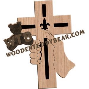 Cross in Hand fretwork scroll saw pattern |The Wooden Teddy Bear