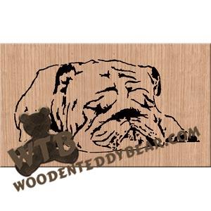 Boxer Napping fretwork scroll saw pattern |The Wooden Teddy Bear