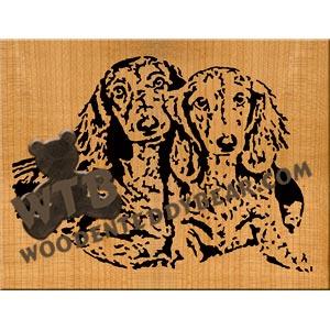 Dachshund Pair fretwork scroll saw pattern |The Wooden Teddy Bear