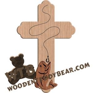 Fish Cross fretwork scroll saw pattern |The Wooden Teddy Bear