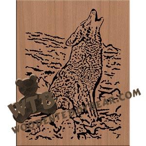 Coyote fretwork scroll saw pattern |The Wooden Teddy Bear