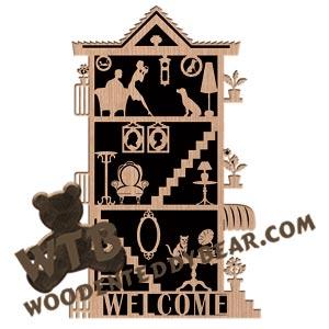 Home Welcome Plaque fretwork scroll saw pattern |The Wooden Teddy Bear