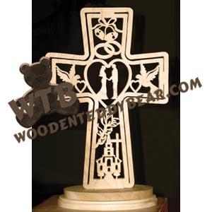 Matrimony Cross fretwork scroll saw pattern |The Wooden Teddy Bear