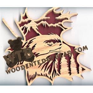 Forest Leaf Eagle fretwork scroll saw pattern | The Wooden Teddy Bear