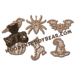 Filigree Layered Halloween Ornaments | Fretwork Scroll Saw Pattern | Wooden Teddy Bear