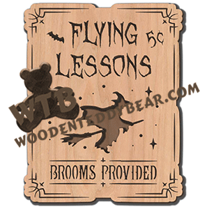 Flying Lessons | Fretwork Scroll Saw Pattern | Wooden Teddy Bear