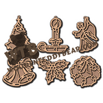 Fretwork Traditional Christmas Ornaments Set #2 | Fretwork Scroll Saw Pattern | Wooden Teddy Bear