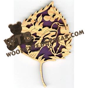 Forest Leaf Oriole fretwork scroll saw pattern | The Wooden Teddy Bear