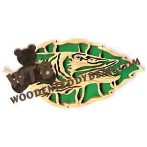 Forest Leaf Muskie fretwork scroll saw pattern | The Wooden Teddy Bear