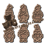 Fretwork Gnomes Ornaments | Fretwork Scroll Saw Pattern | Wooden Teddy Bear