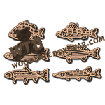 Fretwork Layered Fish Ornaments #2 | Fretwork Scroll Saw Pattern | Wooden Teddy Bear