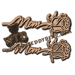 Layered Mom/Mum Rose | Fretwork Scroll Saw Pattern | Wooden Teddy Bear