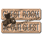 Guest Room - Be Our Guest | Fretwork Scroll Saw Pattern | Wooden Teddy Bear