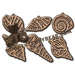 Fretwork Layered Seashell Ornaments | Fretwork Scroll Saw Pattern | Wooden Teddy Bear