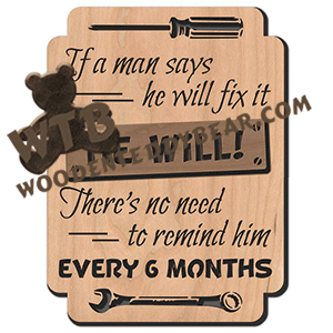 T-Shirt Divertente 'If A Man Says He Will Fix It' - Regalo Per Costruttori E Fai Da Te - Uomo - 100% Cotone - Foto 5